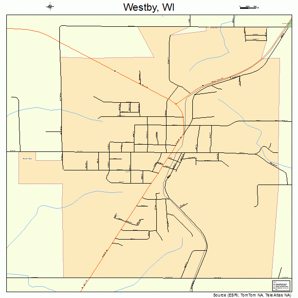 Westby, WI street map