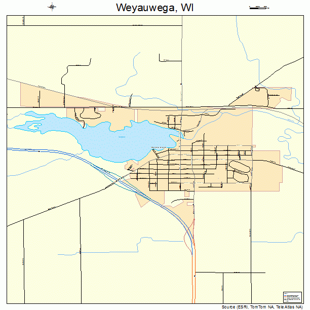 Weyauwega, WI street map