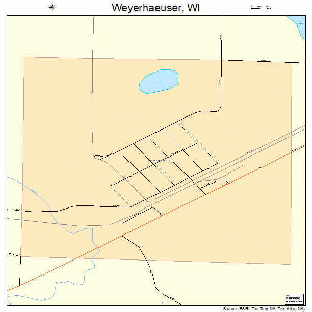 Weyerhaeuser, WI street map