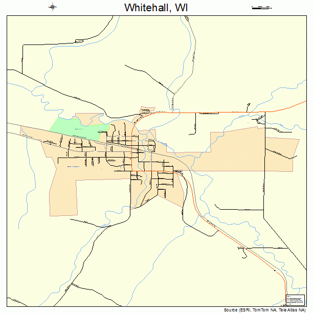 Whitehall, WI street map