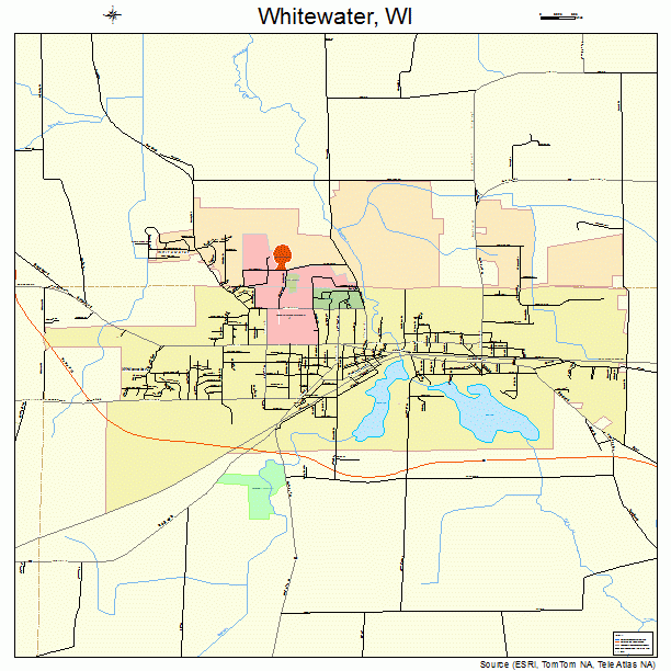 Whitewater, WI street map
