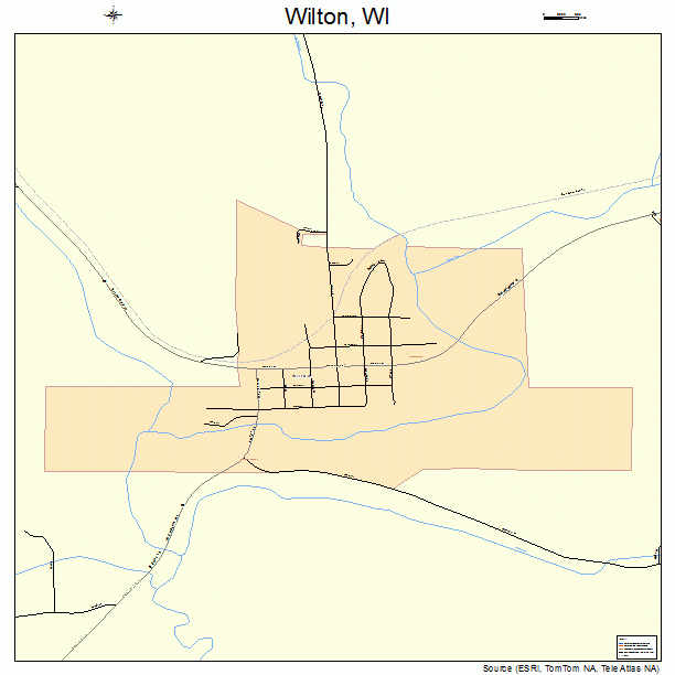 Wilton, WI street map