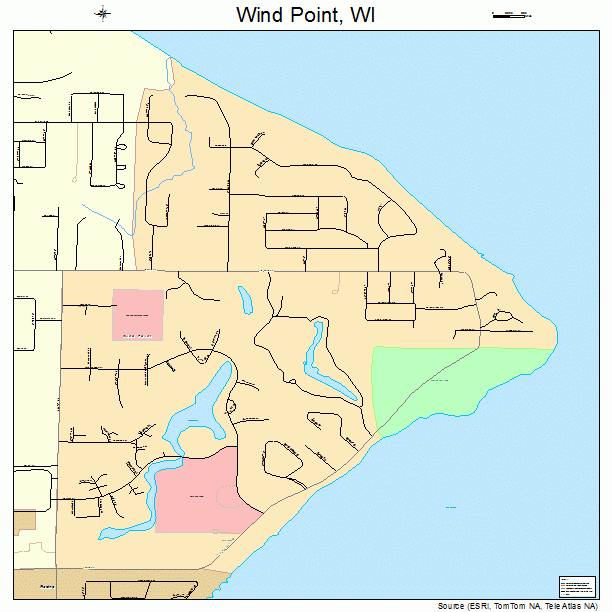 Wind Point, WI street map