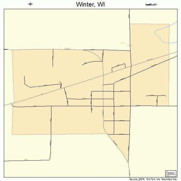 Winter, WI street map