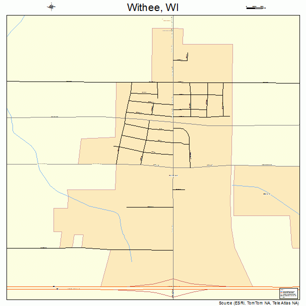 Withee, WI street map