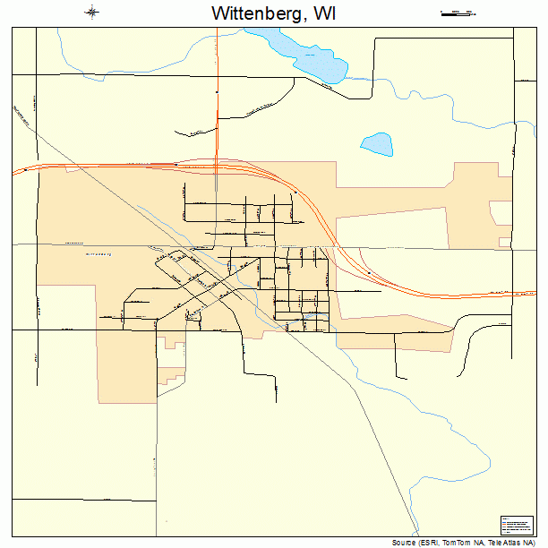 Wittenberg, WI street map