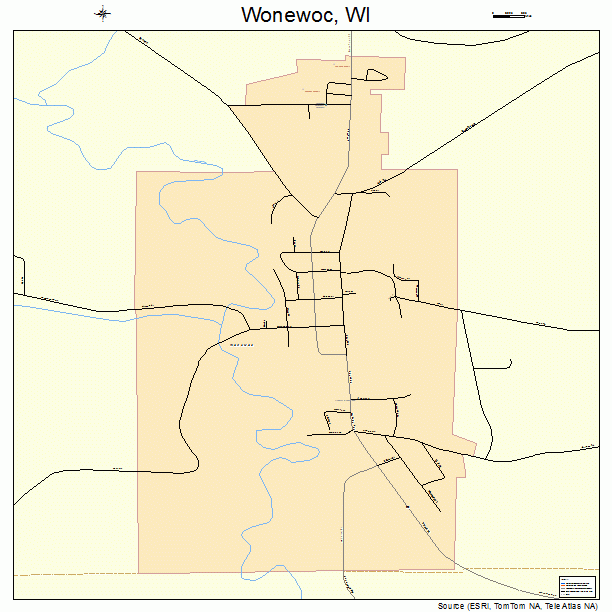 Wonewoc, WI street map