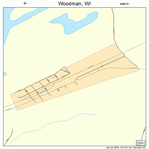 Woodman, WI street map