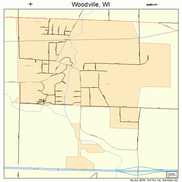 Woodville, WI street map