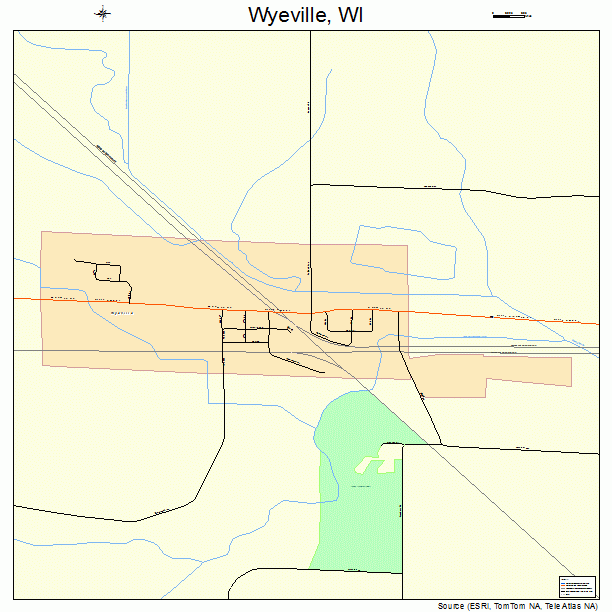 Wyeville, WI street map