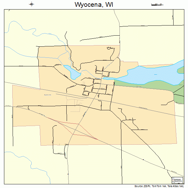 Wyocena, WI street map