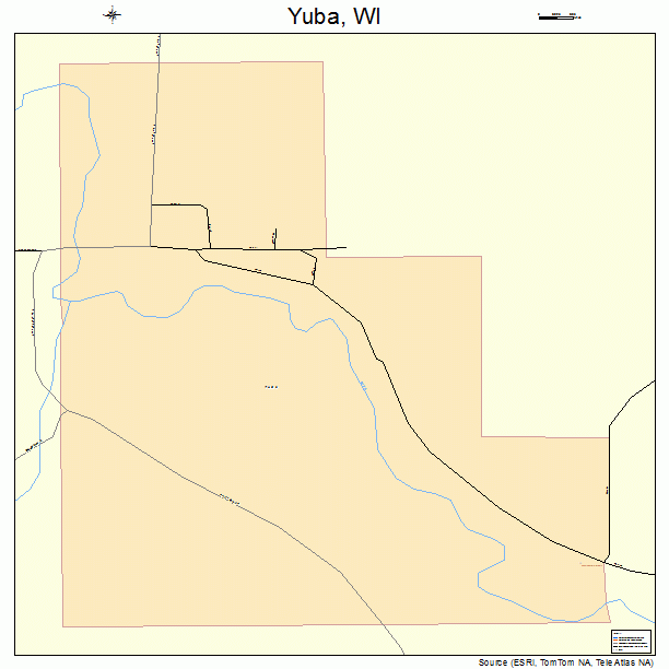 Yuba, WI street map