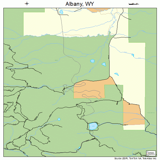 Albany, WY street map