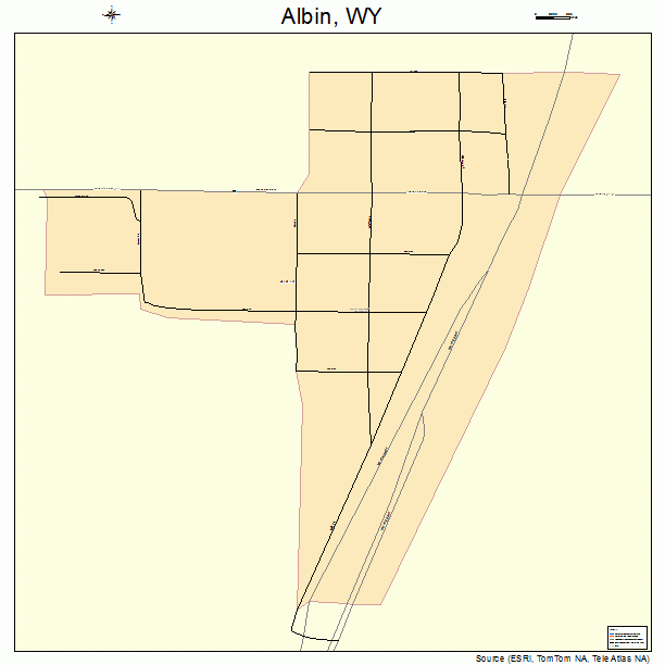 Albin, WY street map