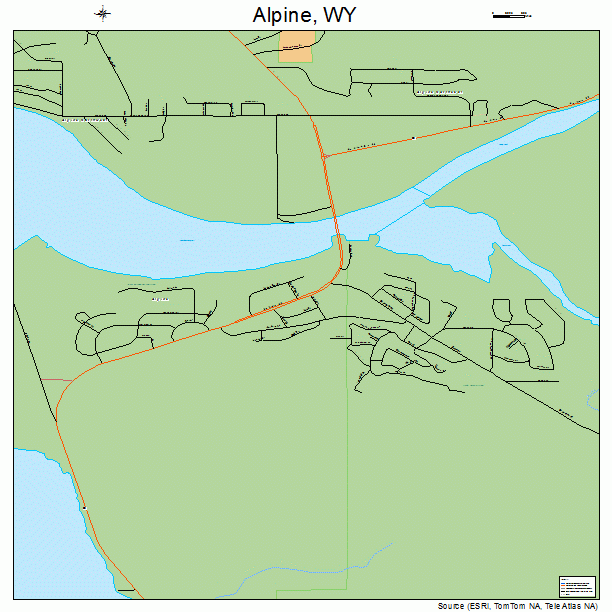 Alpine, WY street map