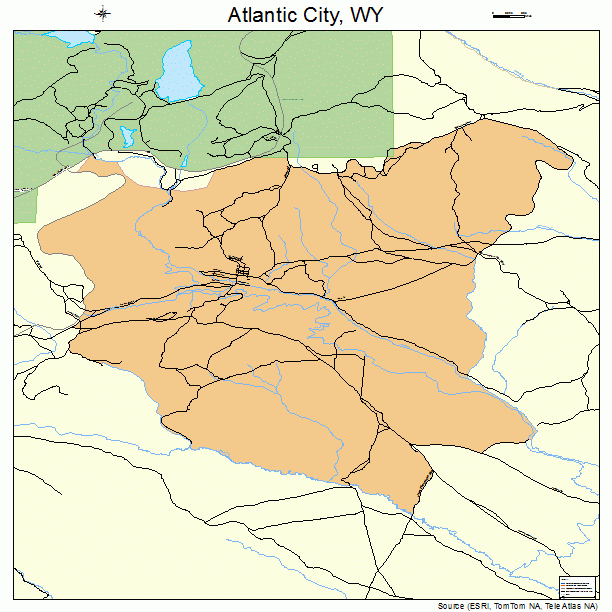 Atlantic City, WY street map