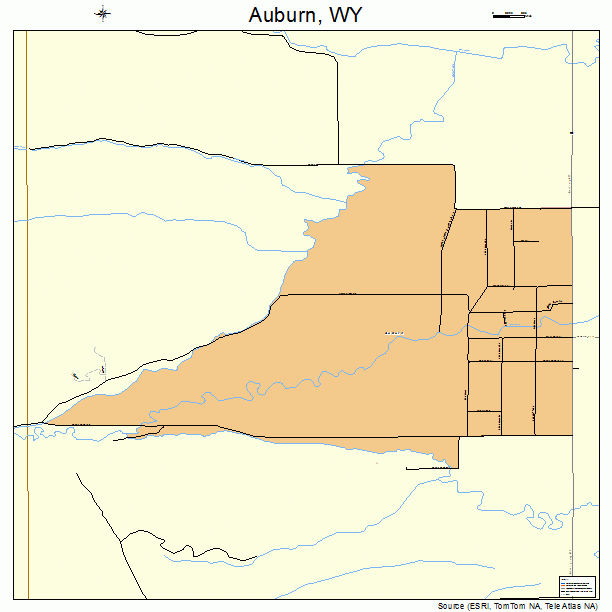 Auburn, WY street map