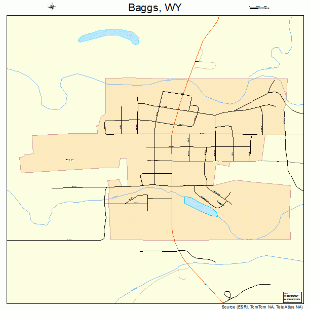 Baggs, WY street map