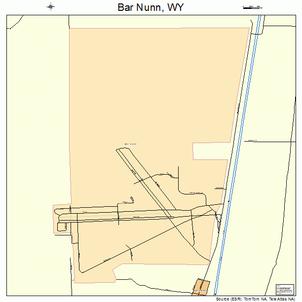 Bar Nunn, WY street map