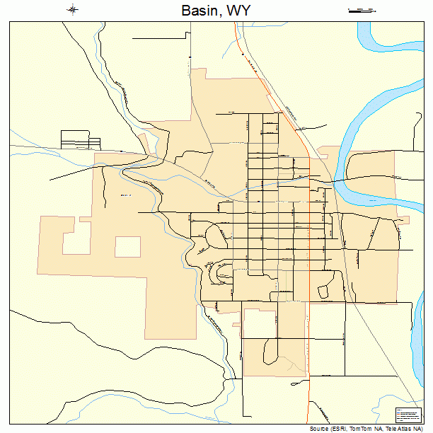 Basin, WY street map