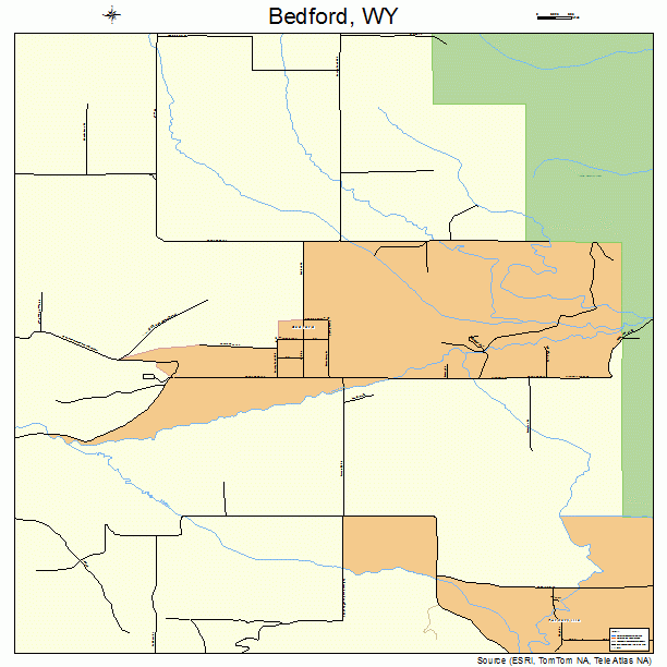 Bedford, WY street map