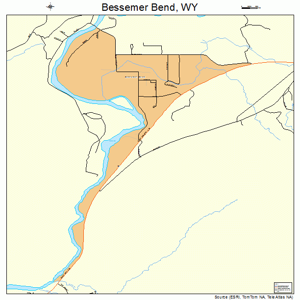 Bessemer Bend, WY street map