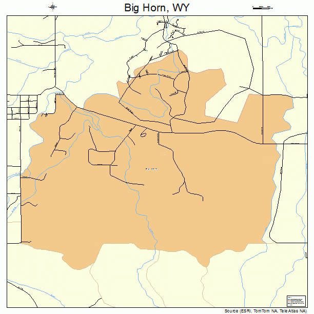 Big Horn, WY street map