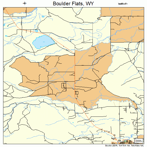 Boulder Flats, WY street map