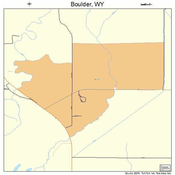 Boulder, WY street map