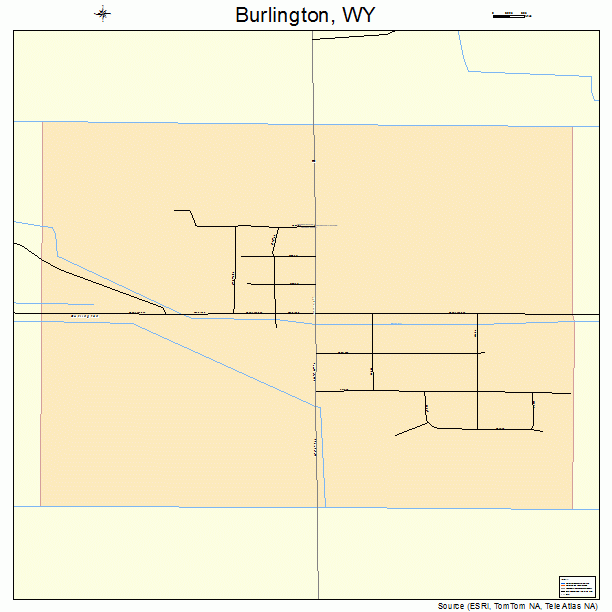 Burlington, WY street map