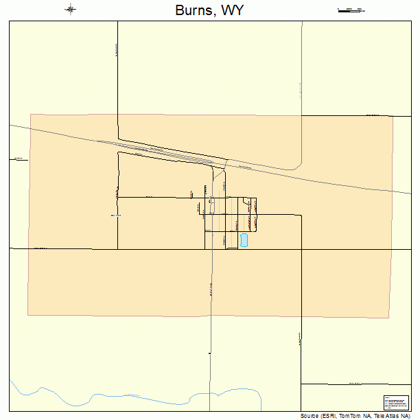 Burns, WY street map