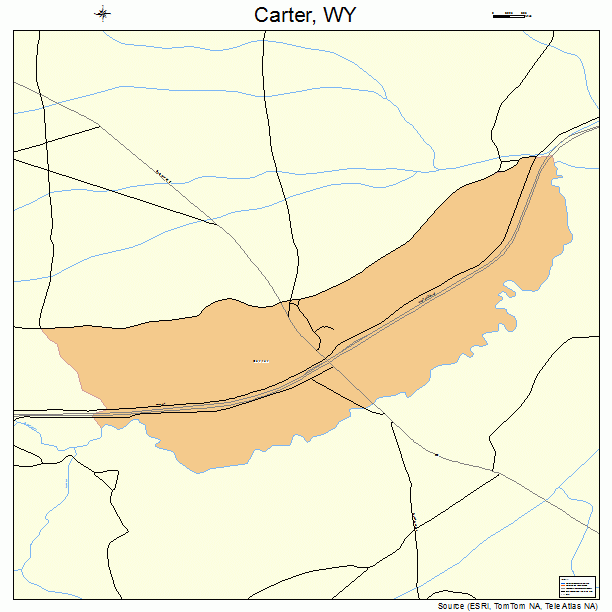 Carter, WY street map