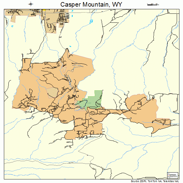 Casper Mountain, WY street map