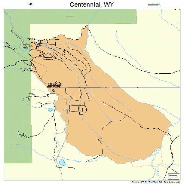 Centennial, WY street map