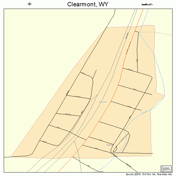 Clearmont, WY street map