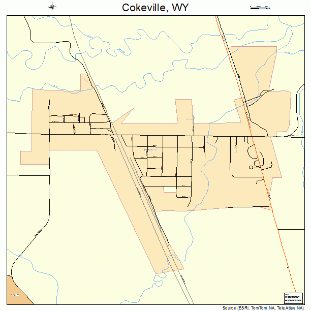 Cokeville, WY street map