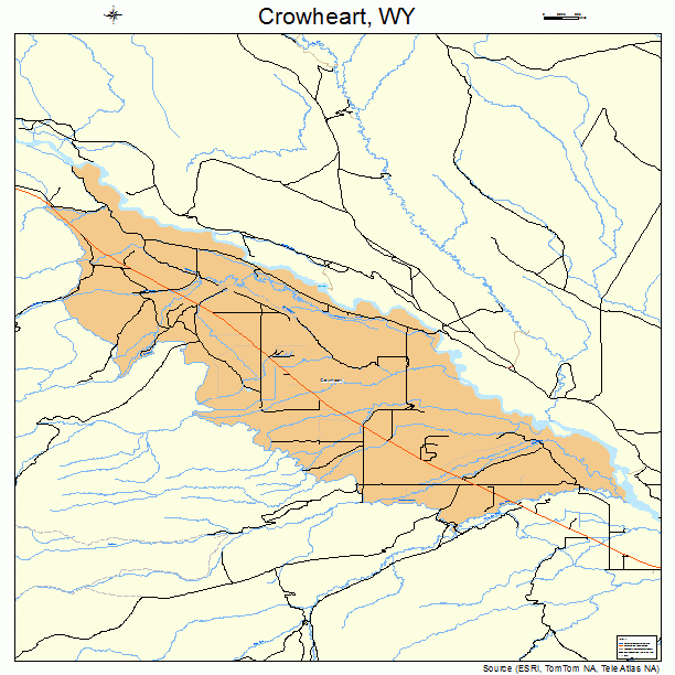 Crowheart, WY street map