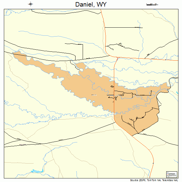 Daniel, WY street map