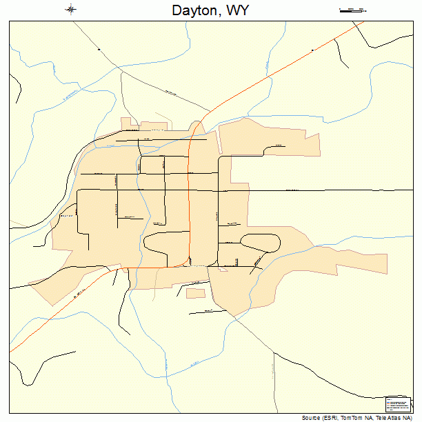 Dayton, WY street map