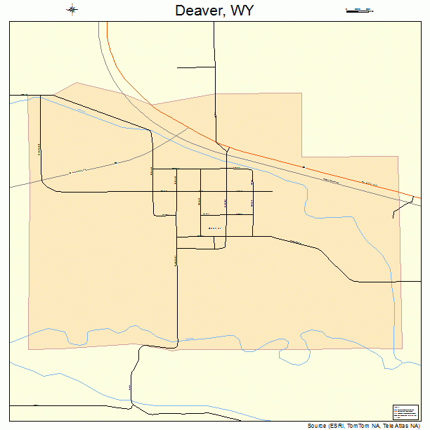 Deaver, WY street map