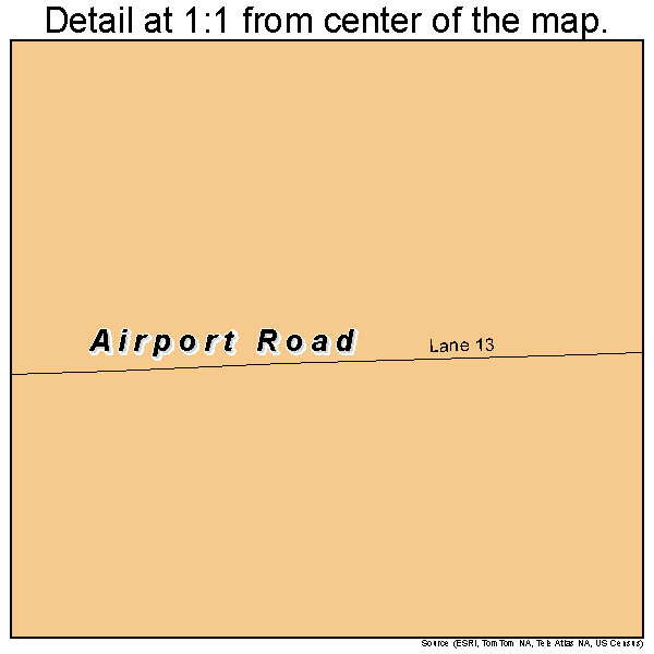 Airport Road, Wyoming road map detail