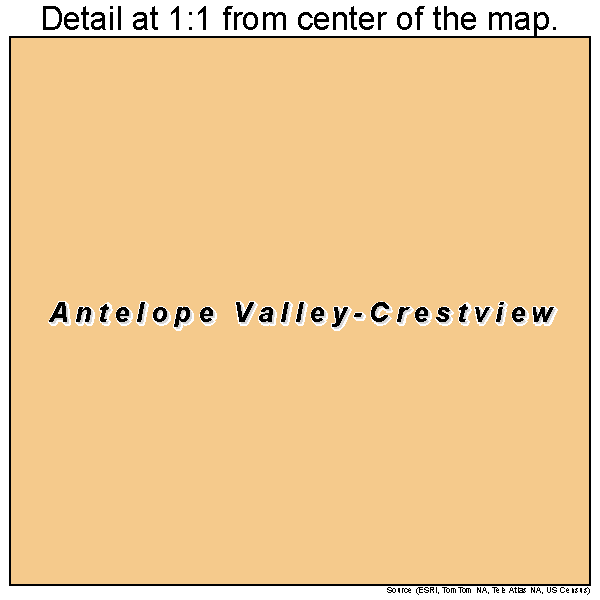 Antelope Valley-Crestview, Wyoming road map detail