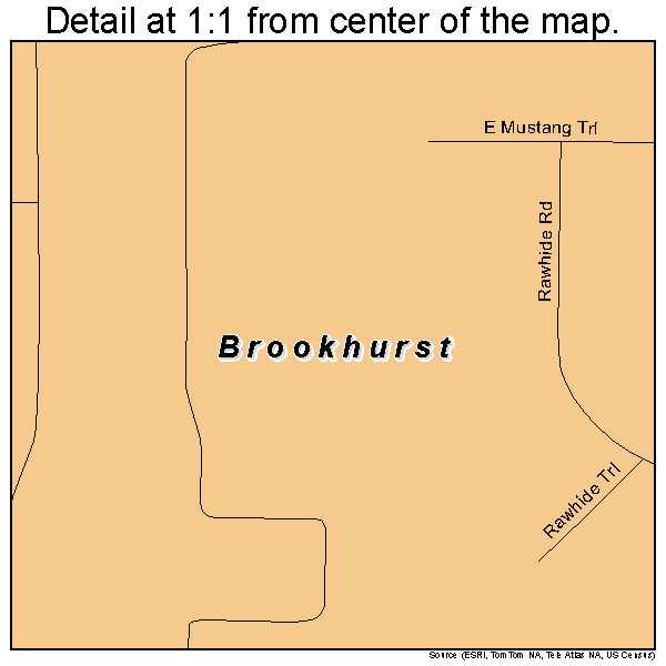 Brookhurst, Wyoming road map detail