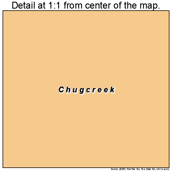 Chugcreek, Wyoming road map detail