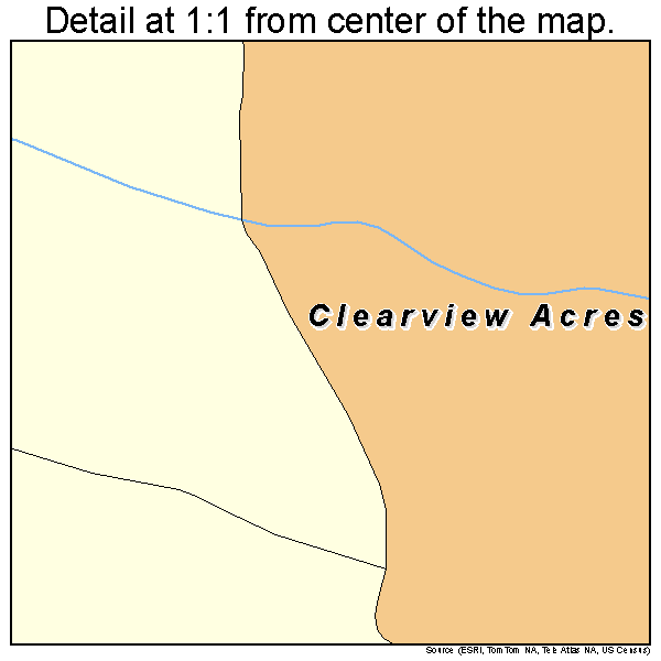 Clearview Acres, Wyoming road map detail