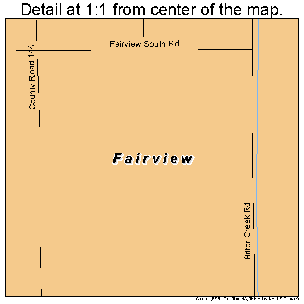 Fairview, Wyoming road map detail