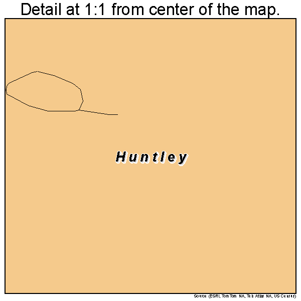 Huntley, Wyoming road map detail