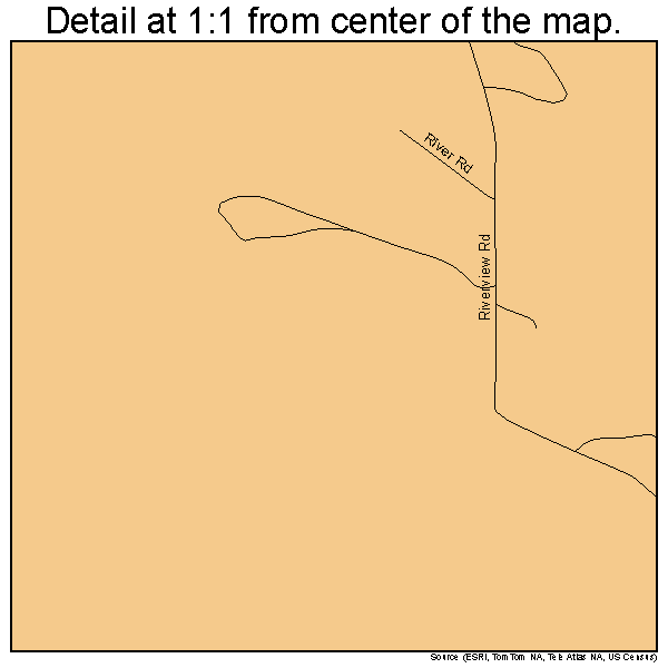 Johnstown, Wyoming road map detail