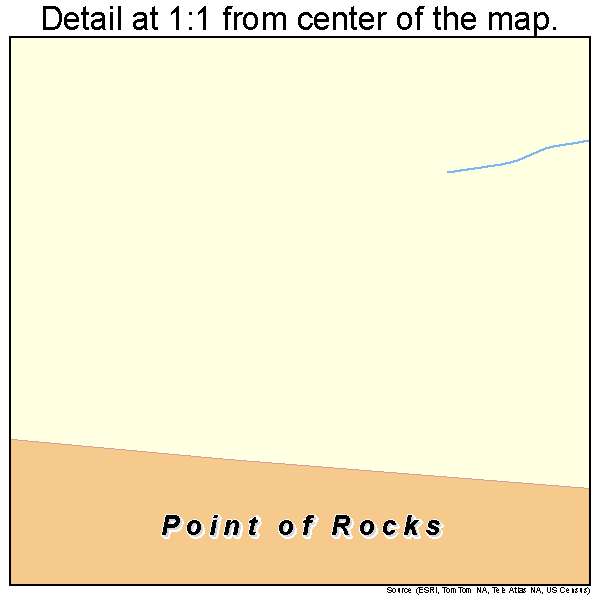 Point of Rocks, Wyoming road map detail