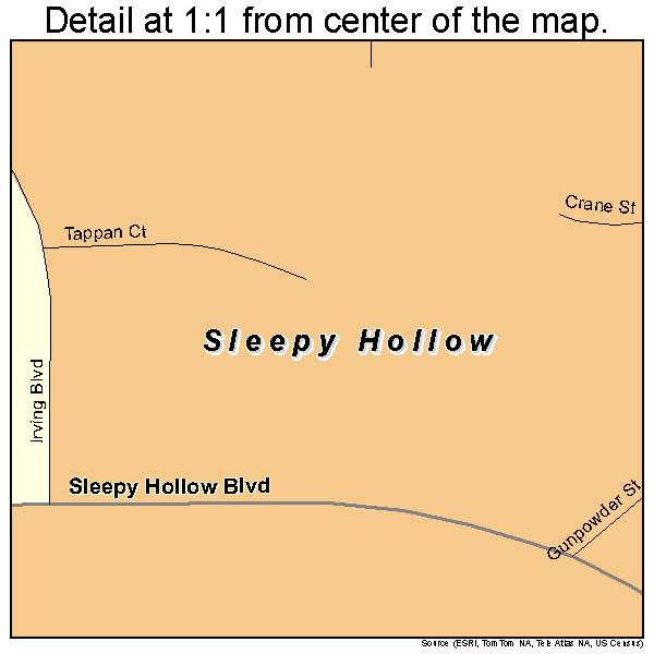 Sleepy Hollow, Wyoming road map detail